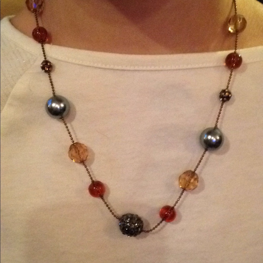 Cookie Lee Crystal & Glass Necklace
